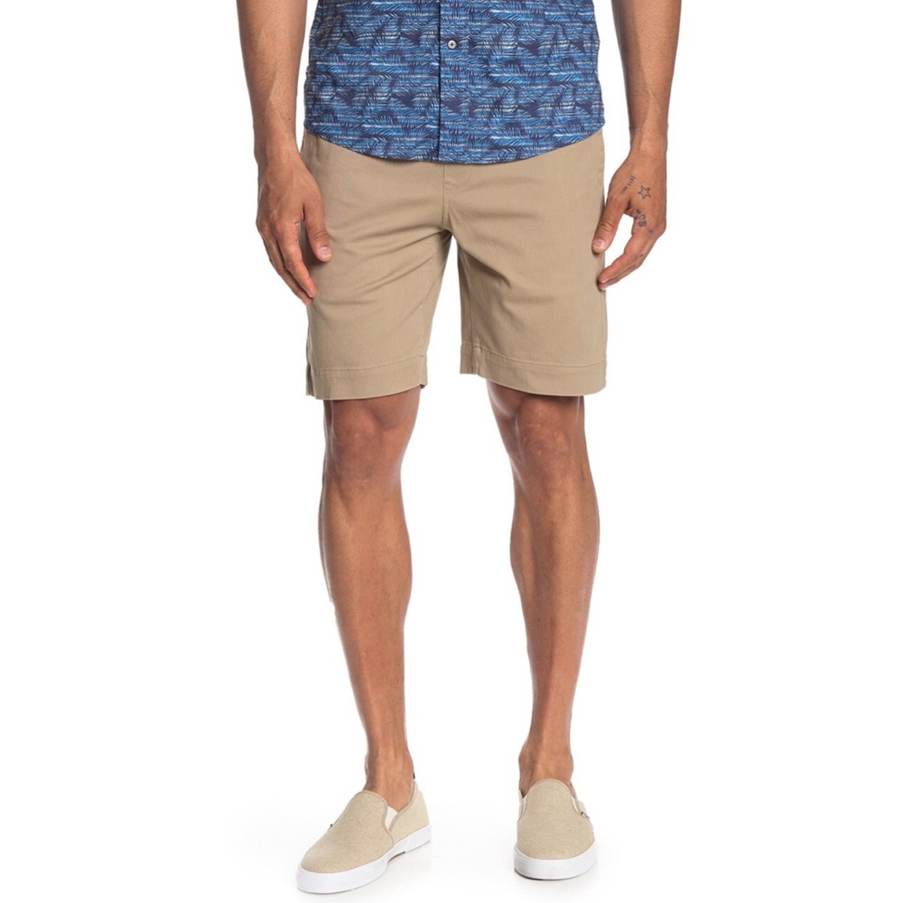 Slate & Stone Elastic Waist Relaxed Khaki Shorts